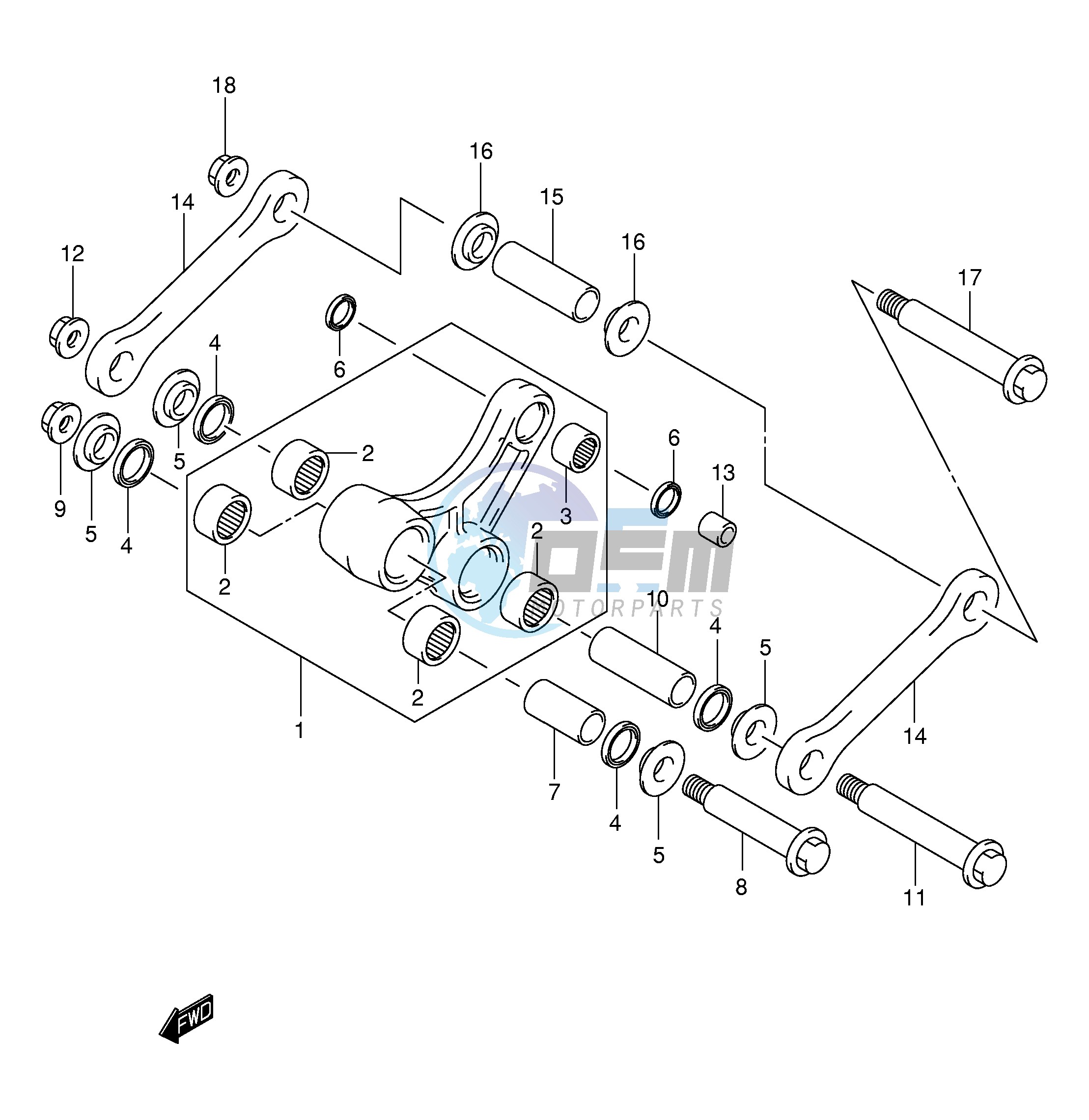 REAR CUSHION LEVER (MODEL K2 K3)