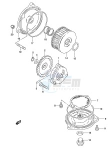 GZ250 (P19) drawing OIL PUMP