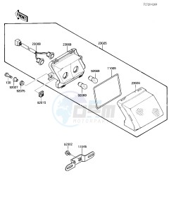 ZX 1000 B [NINJA ZX-10] (B1-B2) [NINJA ZX-10] drawing TAILLIGHT-- S- -