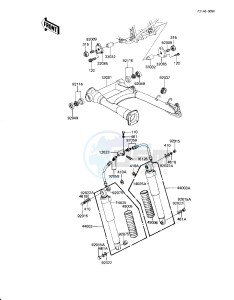 KZ 1100 D [SPECTRE] (D1-D2) [SPECTRE] drawing SWING ARM_SHOCK ABSORBERS