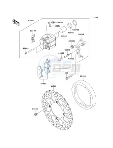 KLX 250 T [KLX250S] (T8F) T9F drawing FRONT BRAKE