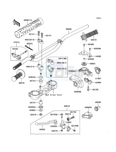 KX125 KX125M8F EU drawing Handlebar