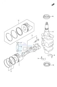 DF 9.9 drawing Crankshaft