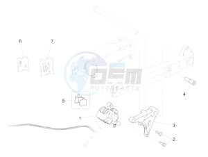 V9 Bobber 850 (USA) drawing Rear brake caliper