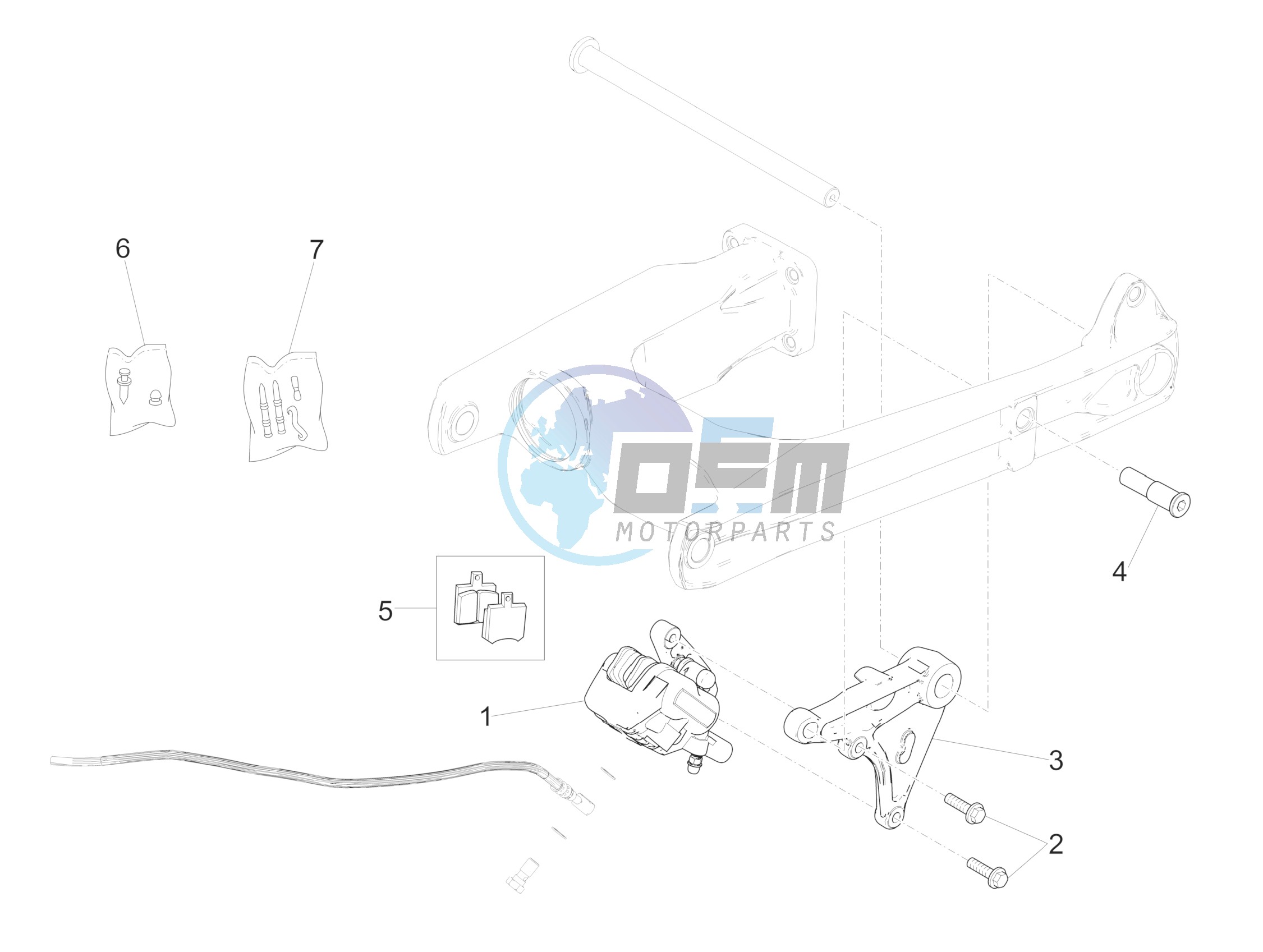 Rear brake caliper