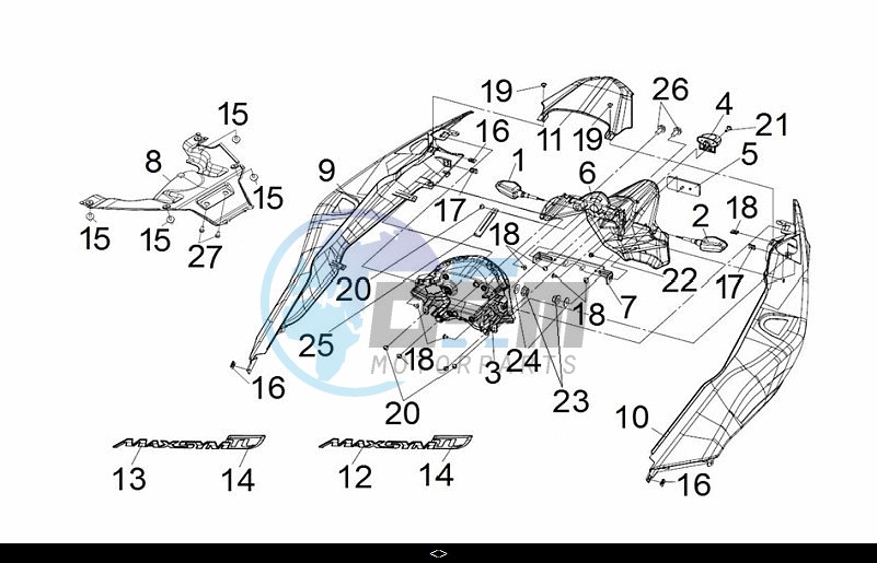 R - L BODY COVER ASSY - TAIL LIGHT ASSY