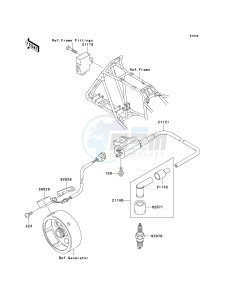 KLF 250 A [BAYOU 250] (A1-A3) [BAYOU 250] drawing IGNITION SYSTEM