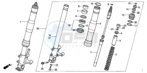 CBR600RR drawing FRONT FORK (CBR600RR5/6)