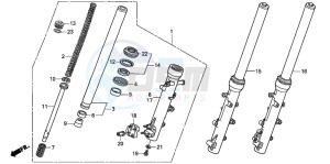 XL700V drawing FRONT FORK