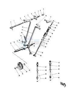 W1 W2 TT SS [COMMANDER) (TT-SS ) 650 [COMMANDER) drawing CAMSHAFT_ROCKER ARMS_VALVES