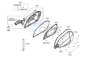 DOWNTOWN 125 I Italy drawing Air Cleaner