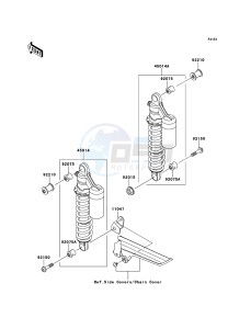 ZRX1200R ZR1200A6F FR GB XX (EU ME A(FRICA) drawing Suspension/Shock Absorber