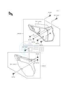 KX 250 H [KX250] (H1-H2) [KX250] drawing SIDE COVER