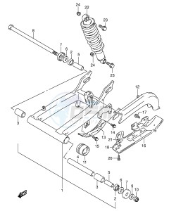 LT-F160 (P28) drawing REAR SWINGING ARM