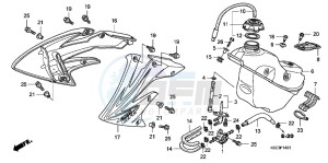 CRF250XB CRF250X ED drawing FUEL TANK (CRF250X8/ 9/ B/ C)