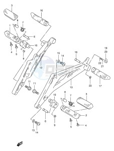 GSX400 (E30) drawing FOOTREST