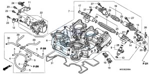 VFR1200FDB drawing THROTTLE BODY