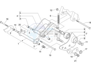 Beverly 300 ie Tourer (USA) USA drawing Swinging arm