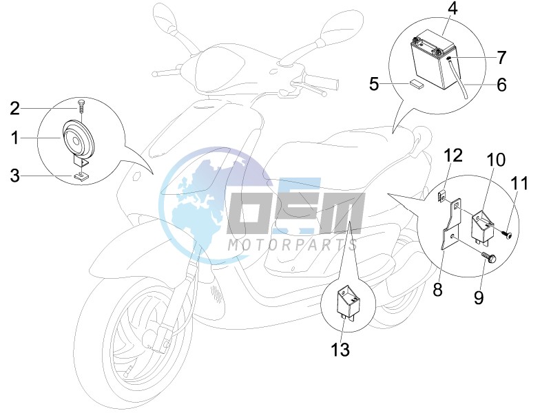 Remote control switches - Battery - Horn