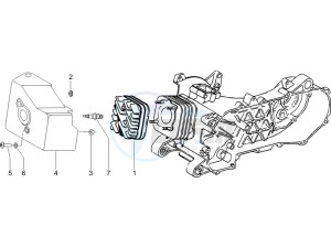 NRG 50 power DT (UK) UK drawing Cylinder head cover