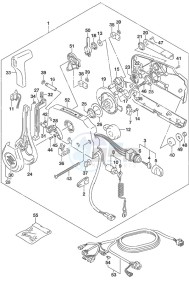 DF 30A drawing Remote Control Tiller Handle w/Power Tilt