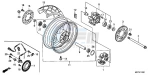 XL1000VB drawing REAR WHEEL