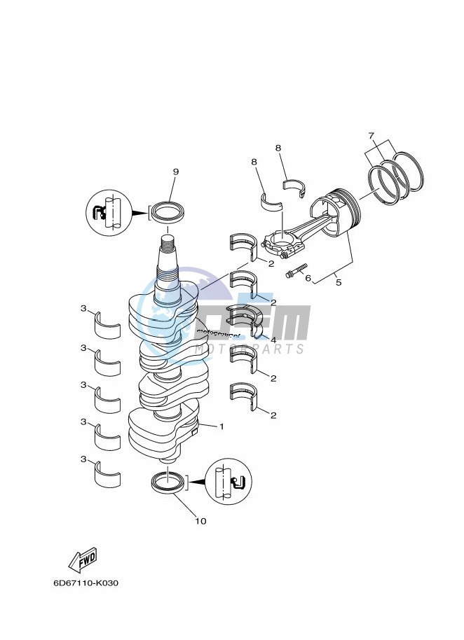 CRANKSHAFT--PISTON