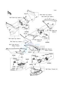 ZX 1400 A [NINJA ZX-14] (A6F-A7FA) A7F drawing TURN SIGNALS