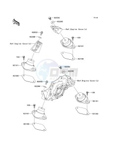 JT 1500 A [STX-15F] (A6F-A9F) A7F drawing ENGINE MOUNT