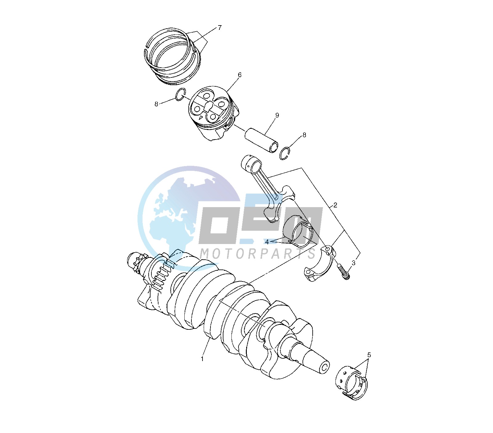 CRANKSHAFT AND PISTON