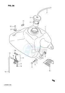 LT250R (E28) drawing FUEL TANK