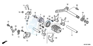 CRF450RB drawing GEAR SHIFT DRUM