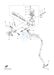 WR250R (32DN) drawing FRONT MASTER CYLINDER