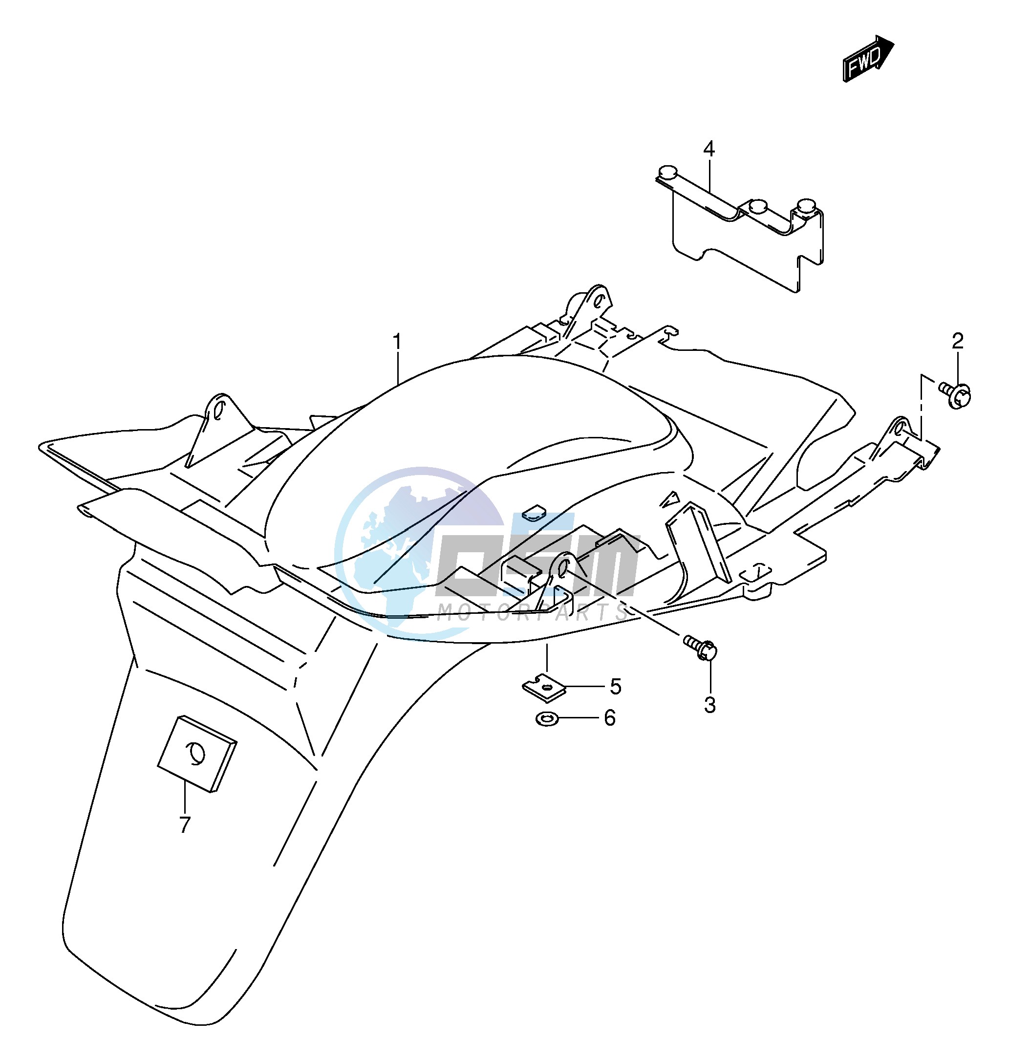 REAR FENDER (MODEL K1 K2)