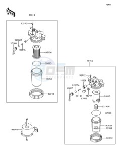 MULE PRO-DX KAF1000EJF EU drawing Fuel Filter