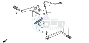 CBR900RR FIRE BLADE drawing PEDAL (1)