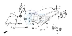 XR70R drawing REAR FENDER