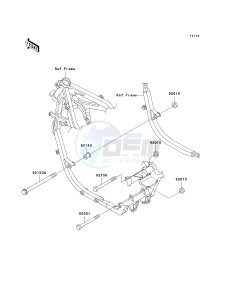 EX 500 D [NINJA 500R] (D6F-D9F) D8F drawing ENGINE MOUNT