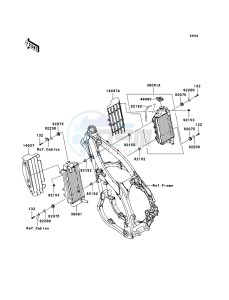 KX450F KX450EBF EU drawing Radiator