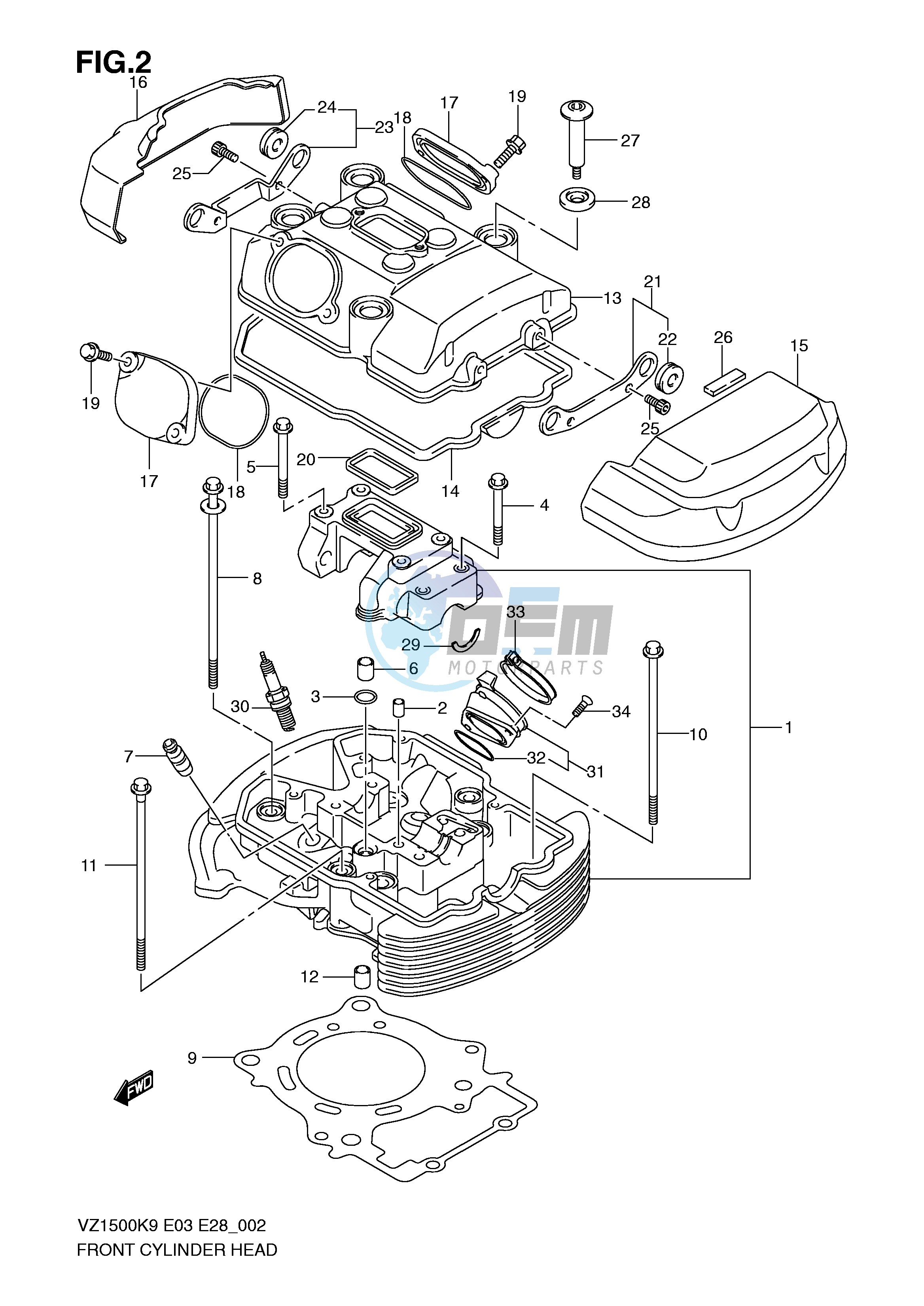 FRONT CYLINDER HEAD