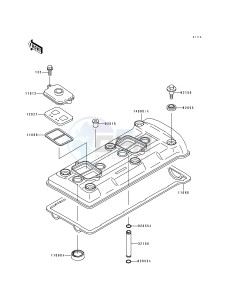 ZX 750 K [NINJA ZX-7R] (K1-K2) [NINJA ZX-7R] drawing CYLINDER HEAD COVER