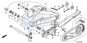 CBR1000RA9 E / ABS MKH REP drawing SWINGARM