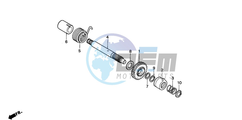 KICK STARTER SPINDLE