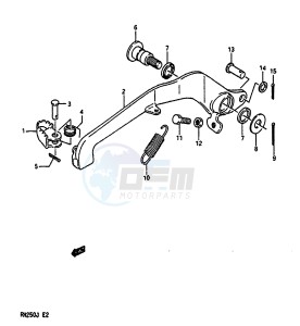 RM250 1988 drawing REAR BRAKE