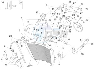 RSV4 1000 Racing Factory L.E. (EMEA, APAC) (AUS, CP, EU, GB, J, MAL, NZ, RI, VN) drawing Cooling system