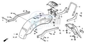 CA125 REBEL drawing REAR FENDER