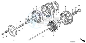 CRF250X9 Europe Direct - (ED / CMF) drawing CLUTCH