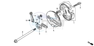 XR200R drawing REAR BRAKE PANEL