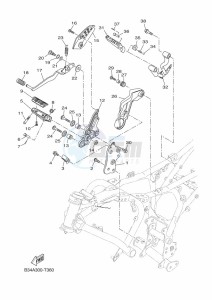 XSR700 MTM690 (BJV1) drawing STAND & FOOTREST 2