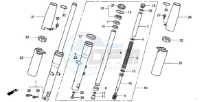 VT750CA drawing FRONT FORK